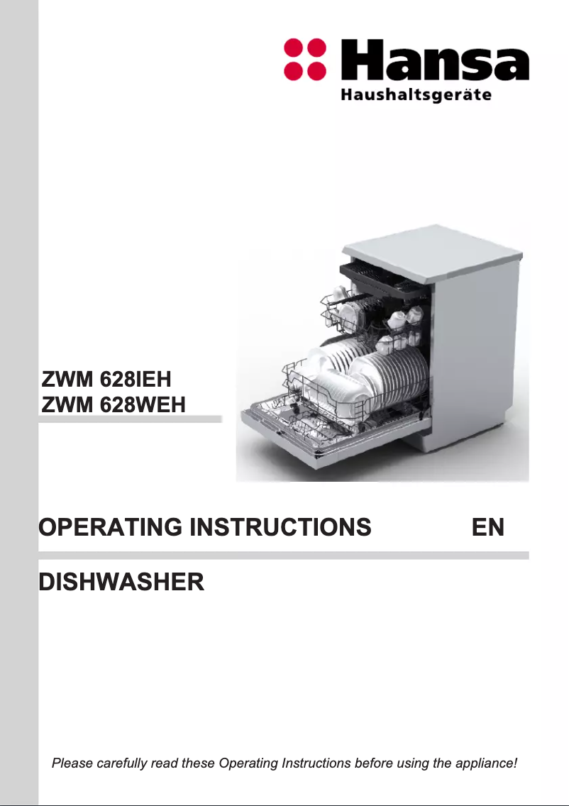 Page n°1 - Manuel utilisateur Hansa ZWM 628 WEH