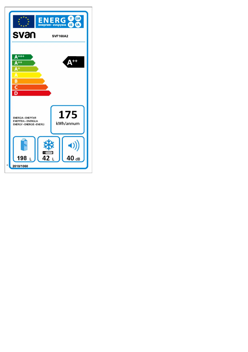 Page 1 de la notice Manuel utilisateur SVAN SVF160A2