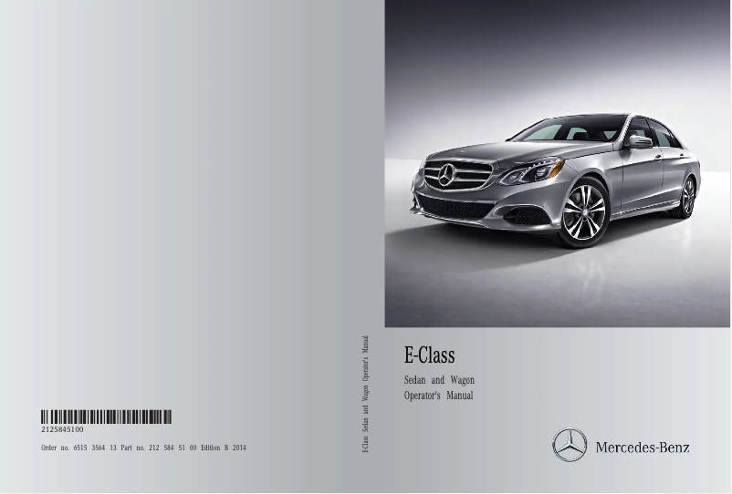 Page 1 de la notice Manuel utilisateur Mercedes-Benz E-Class Sedan (2014)