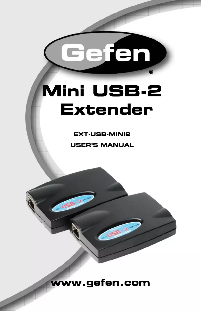Página 1 del manual Manual de usuario Gefen EXT-USB-MINI2N