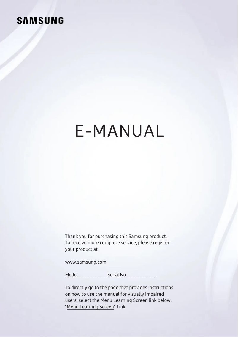 Page n°1 - Manuel utilisateur Samsung QA49Q60RAJ