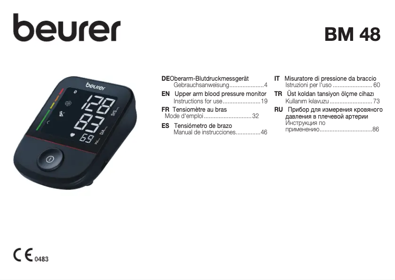Page 1 de la notice Manuel utilisateur Beurer BM 48