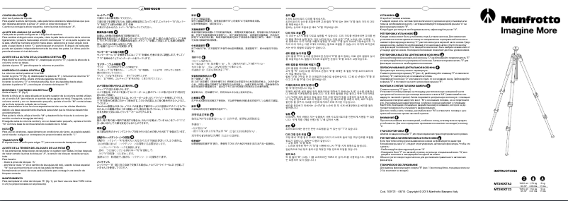Page 1 of the manual User Manual Manfrotto MT290XTC3