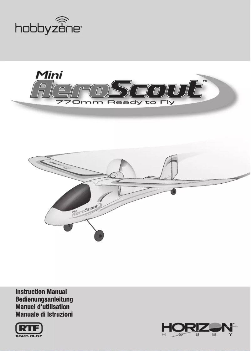Page 1 de la notice Manuel utilisateur Hobby Zone Mini AeroScout