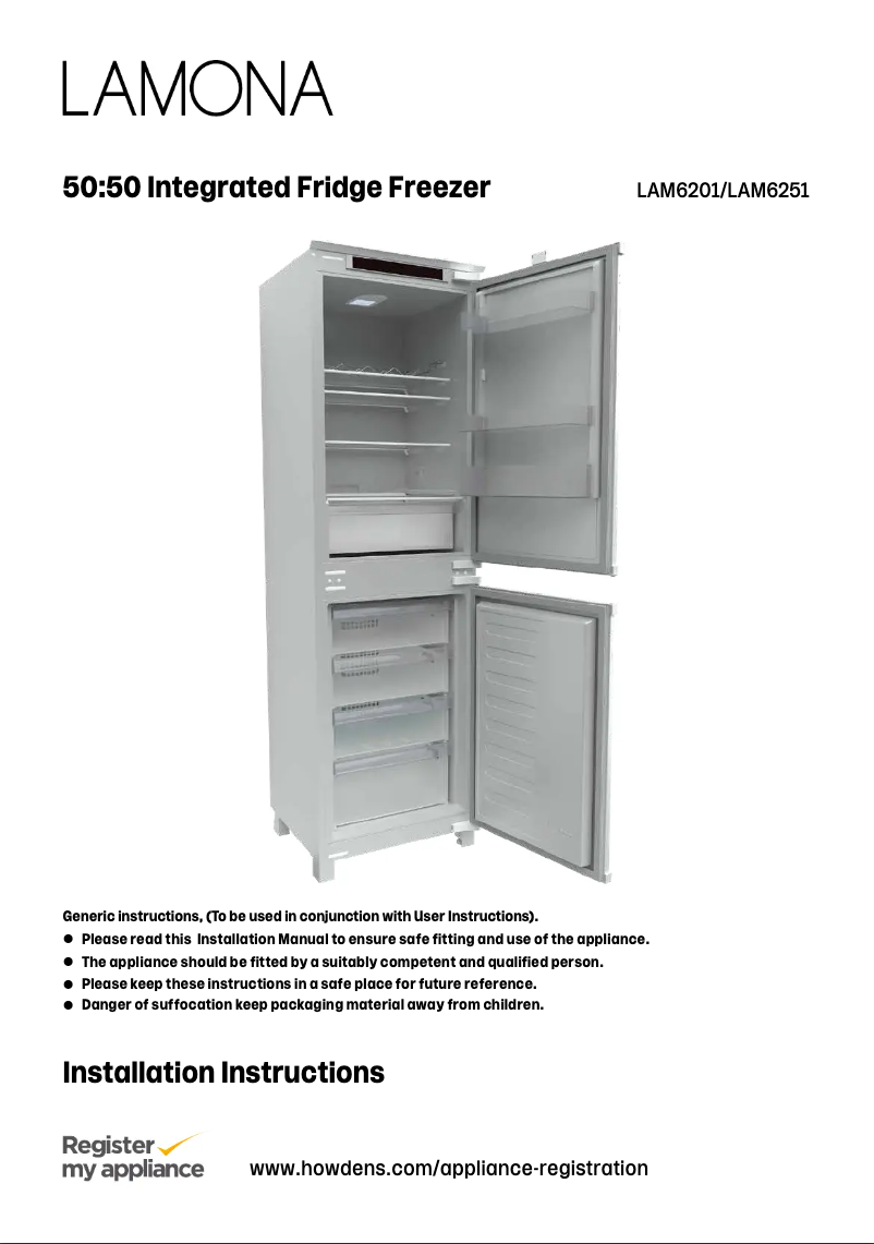 Page 1 de la notice Guide d'installation Lamona LAM6201