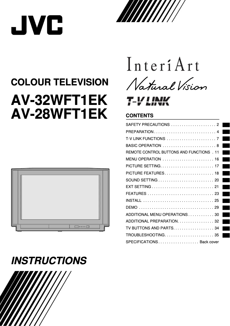 Page 1 de la notice Manuel utilisateur JVC AV-32WFT1