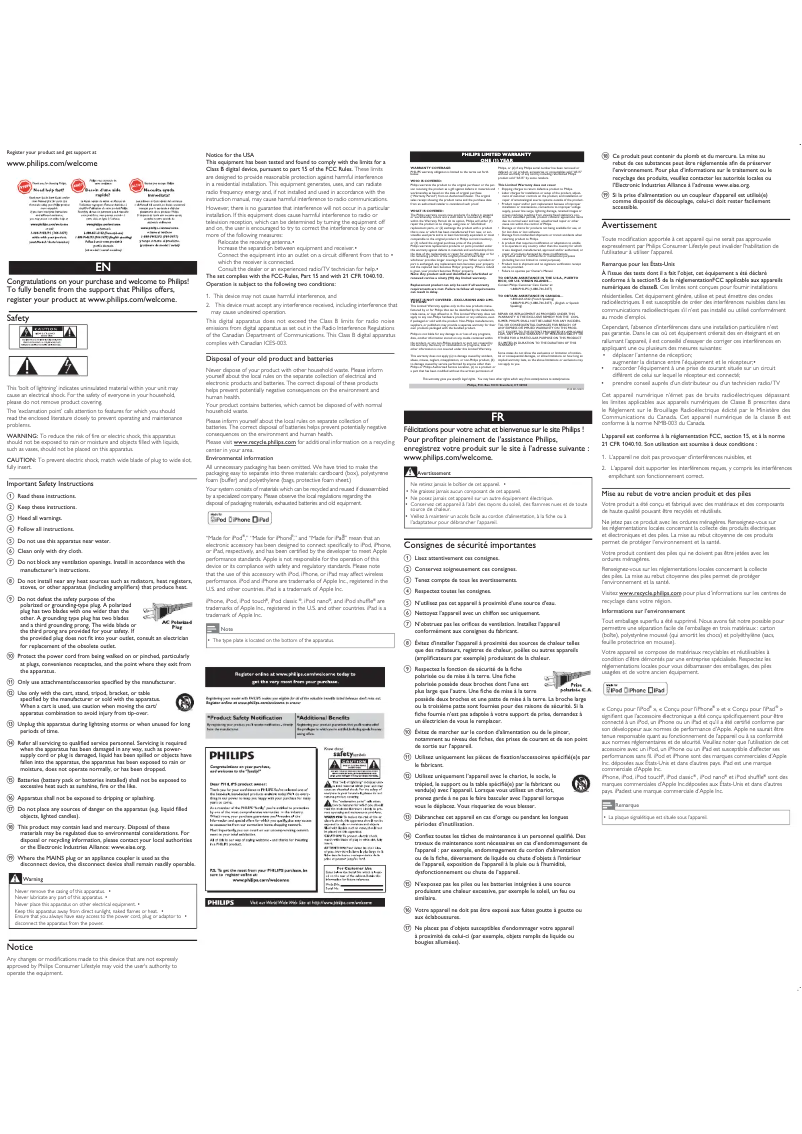 Image de la première page du manuel de l'appareil Fidelio Primo DS9