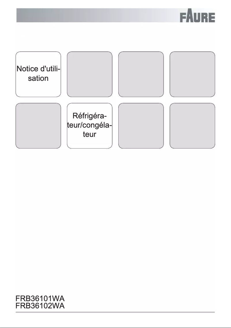 Image de la première page du manuel de l'appareil FRB36201WA