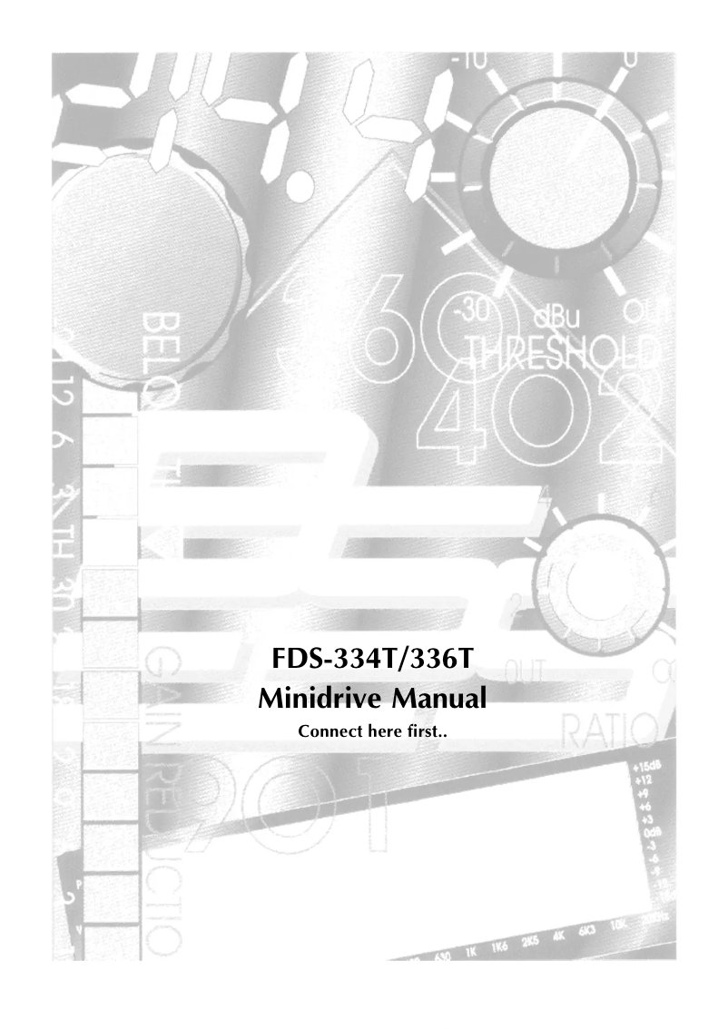 Page n°1 - Manuel utilisateur BSS Audio FDS-334T