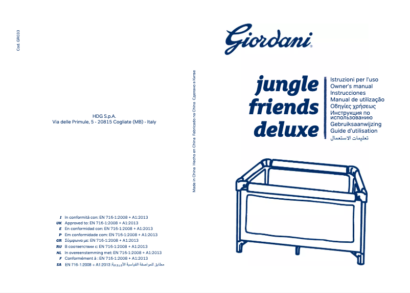Page n°1 - Manuel utilisateur Giordani Jungle Friends Deluxe