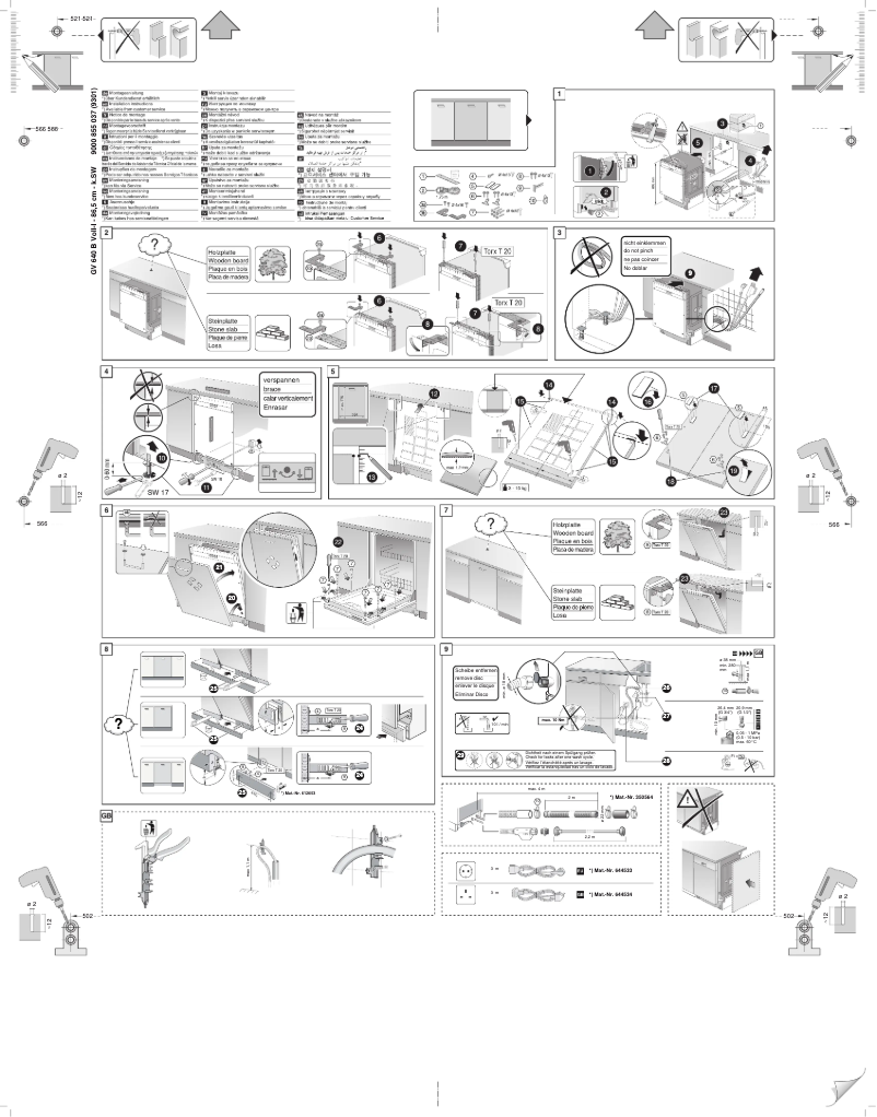 Page 1 de la notice Guide d'installation Bosch SBV40D60EU