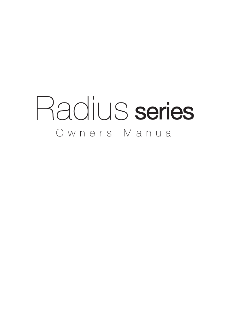 Page n°1 - Manuel utilisateur Monitor Audio Radius 45