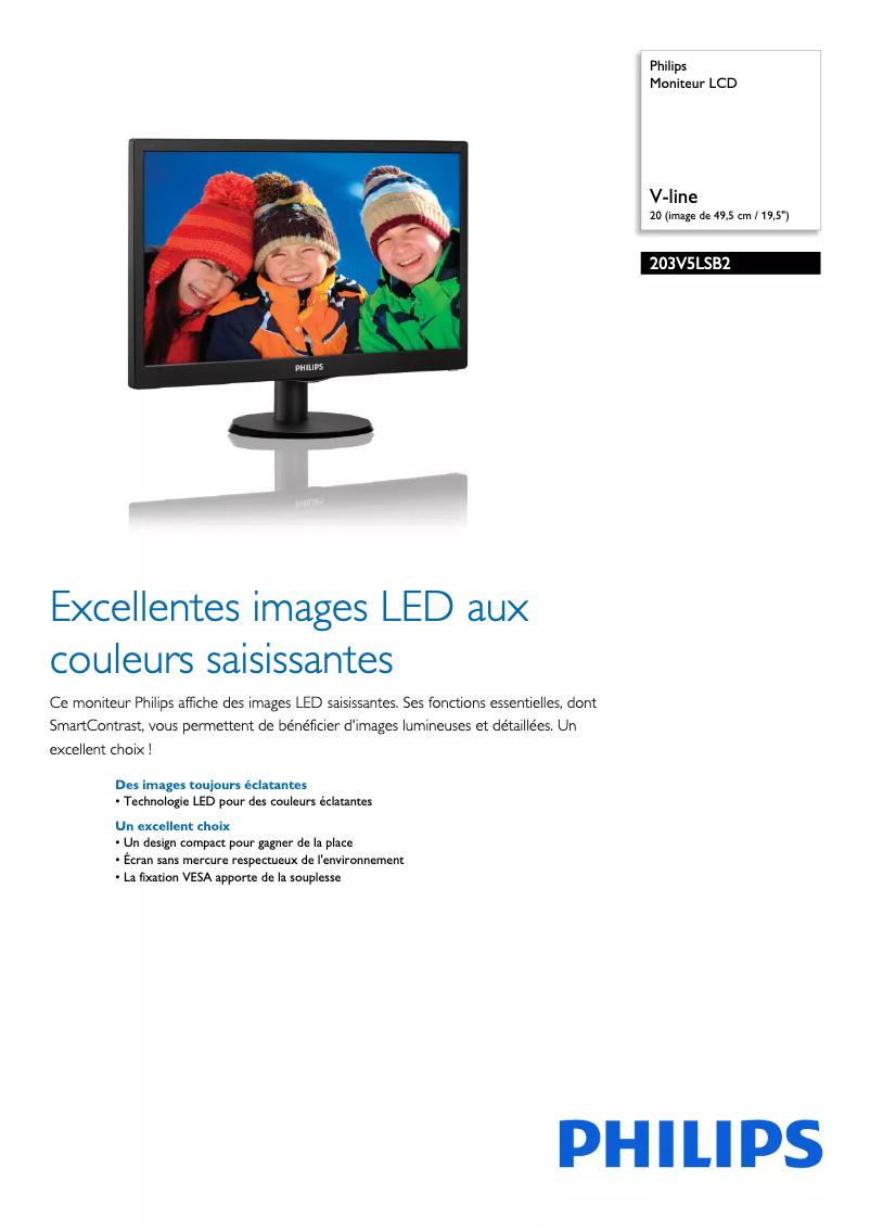 Imagen de la primera página del manual del dispositivo 203V5LSB2