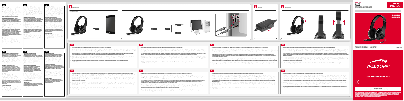 Page 1 de la notice Manuel utilisateur Speed-Link AUX SL-8755