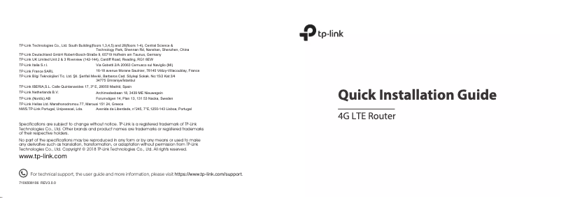 Page n°1 - Manuel utilisateur TP-Link Archer MR6400