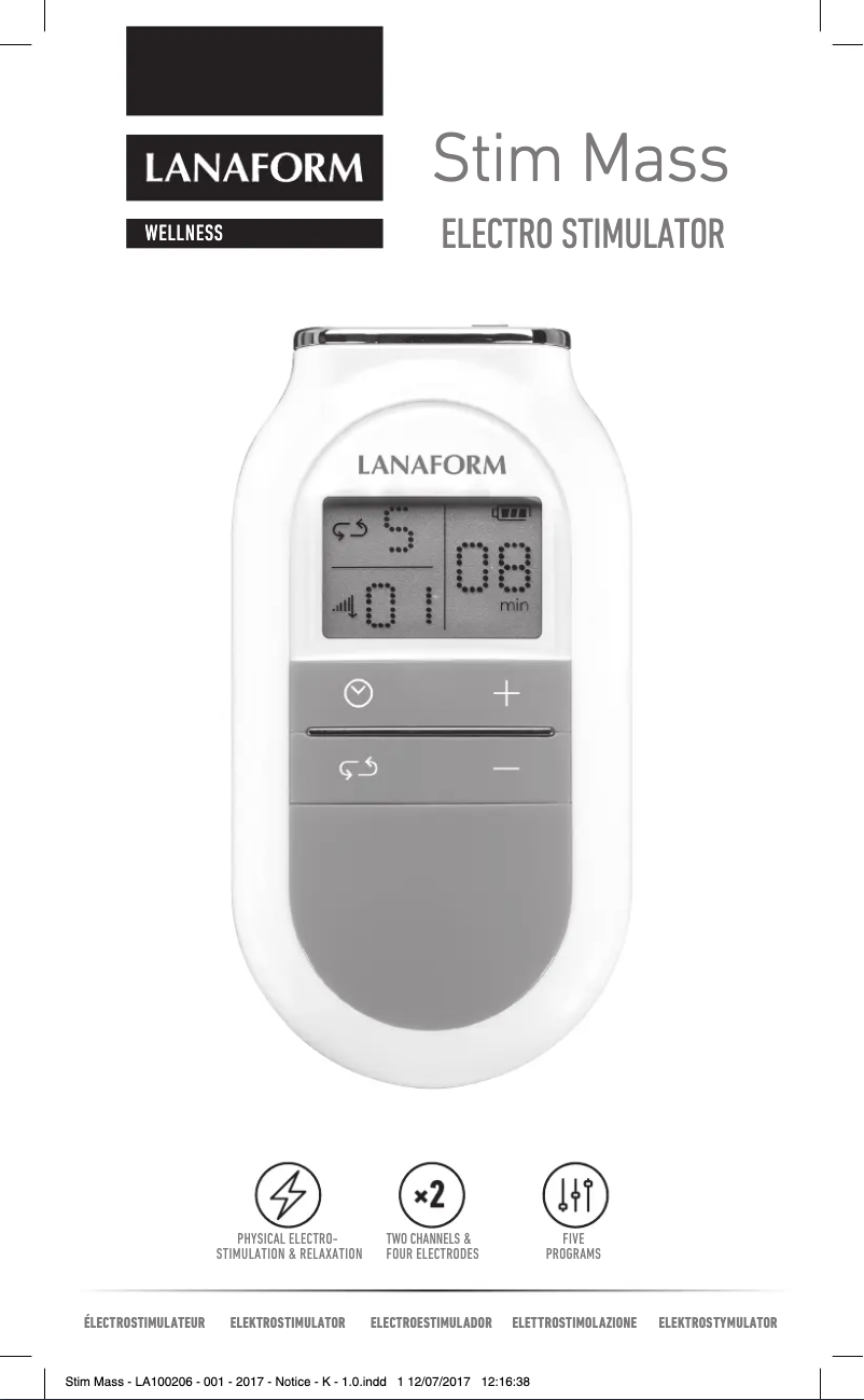 Página 1 del manual Manual de usuario Lanaform Stim Mass