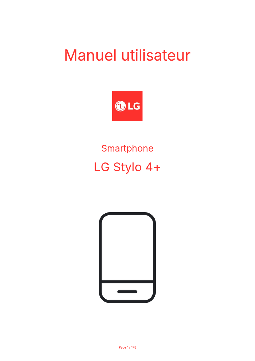 Page n°1 - Manuel utilisateur LG Stylo 4+