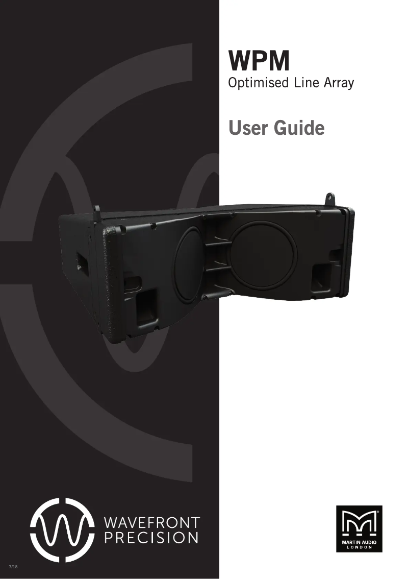 Page n°1 - Manuel utilisateur Martin Audio WPM