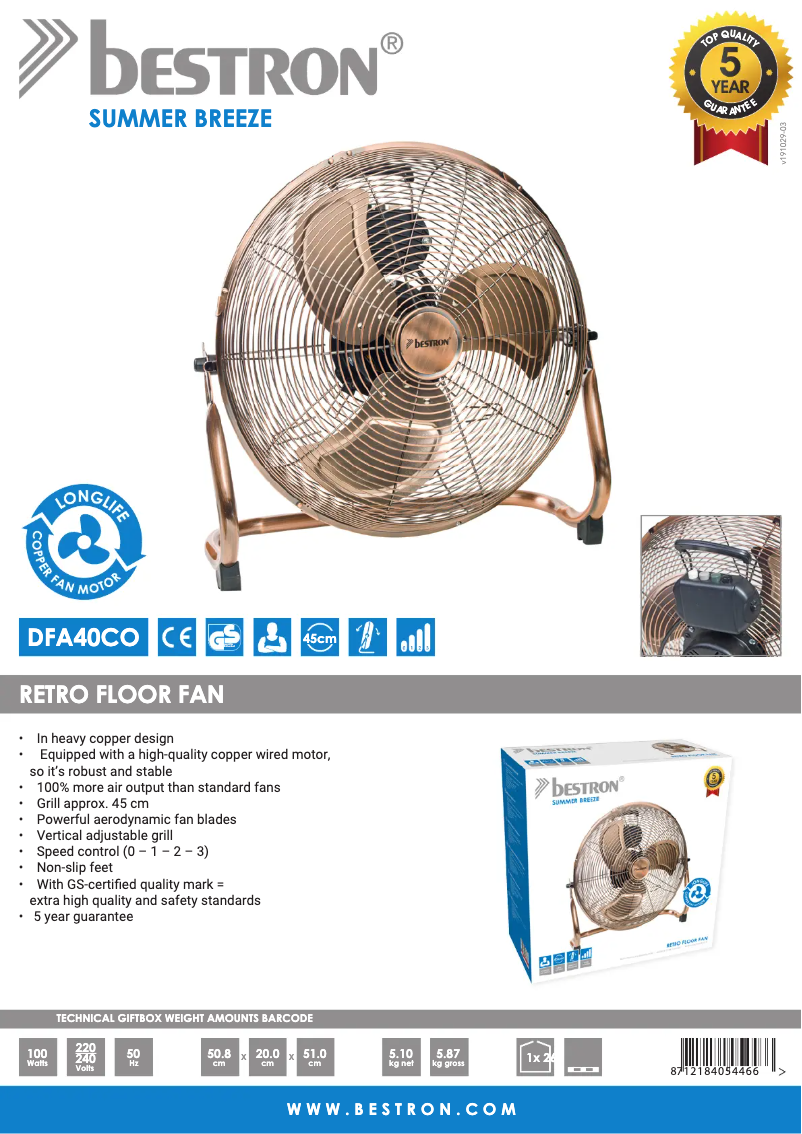 Image de la première page du manuel de l'appareil DFA40CO