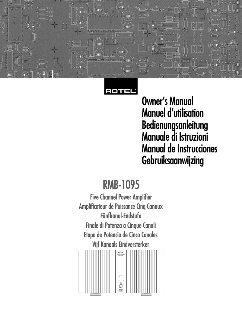 Page n°1 - Manuel utilisateur Rotel RMB-1095