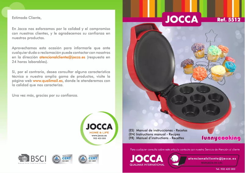 Page n°1 - Manuel utilisateur Jocca 5512