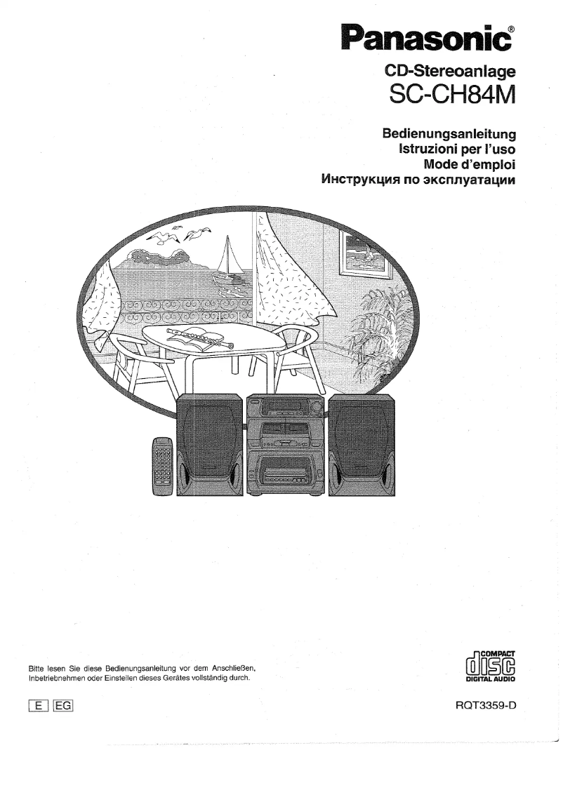 Page 1 de la notice Manuel utilisateur Panasonic SC-CH84M