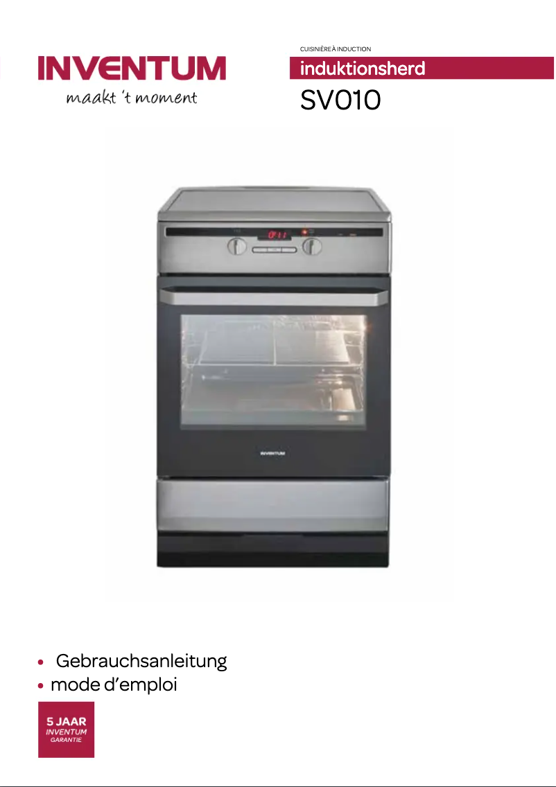 Page n°1 - Manuel utilisateur Inventum SV010