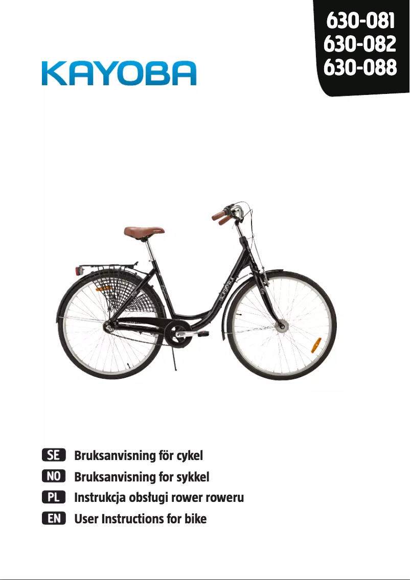 Page 1 of the manual User Manual Kayoba Elegance 630-082