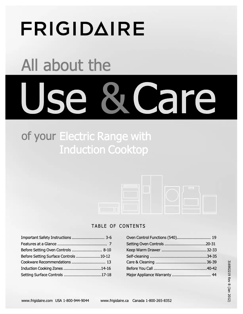 Page n°1 - Manuel utilisateur Frigidaire FPIF3093LF