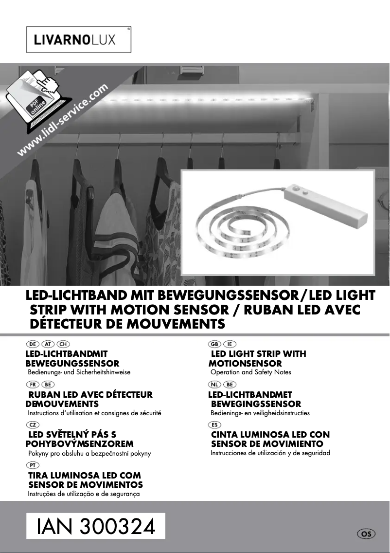 Page 1 de la notice Manuel utilisateur Livarno Lux IAN 300324
