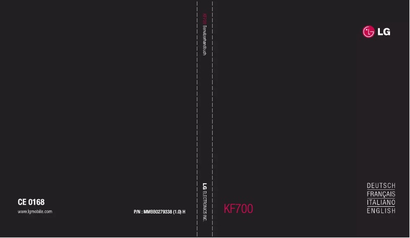 Page 1 de la notice Manuel utilisateur LG KF700