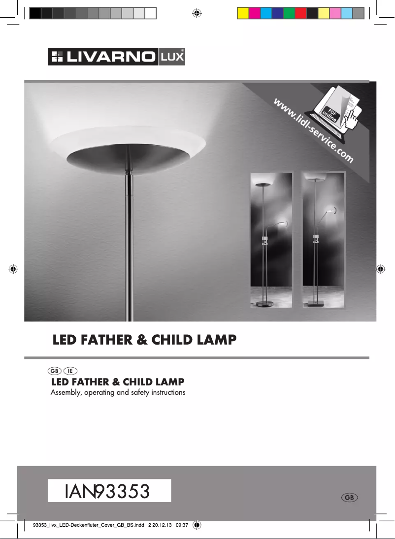 Page 1 de la notice Manuel utilisateur Livarno Lux IAN 93353