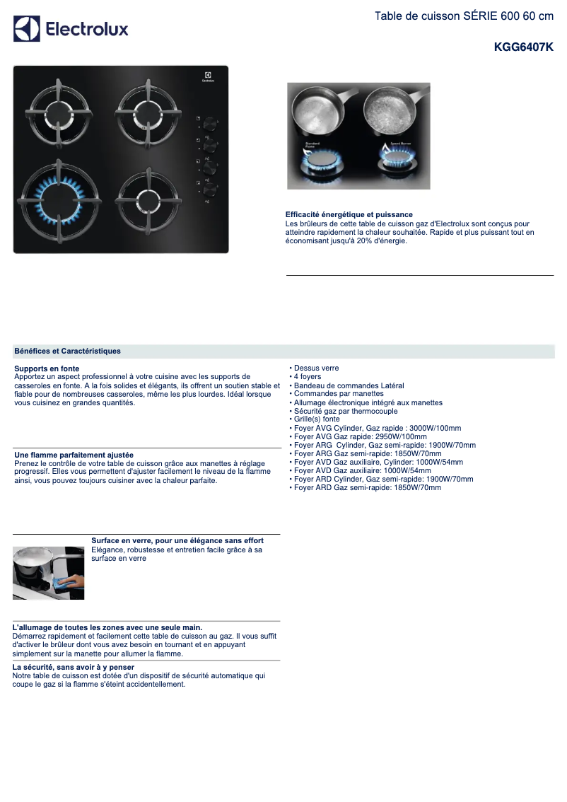 Image de la première page du manuel de l'appareil KGG6407K