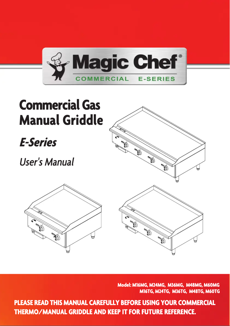 Page n°1 - Manuel utilisateur Magic Chef M36TG