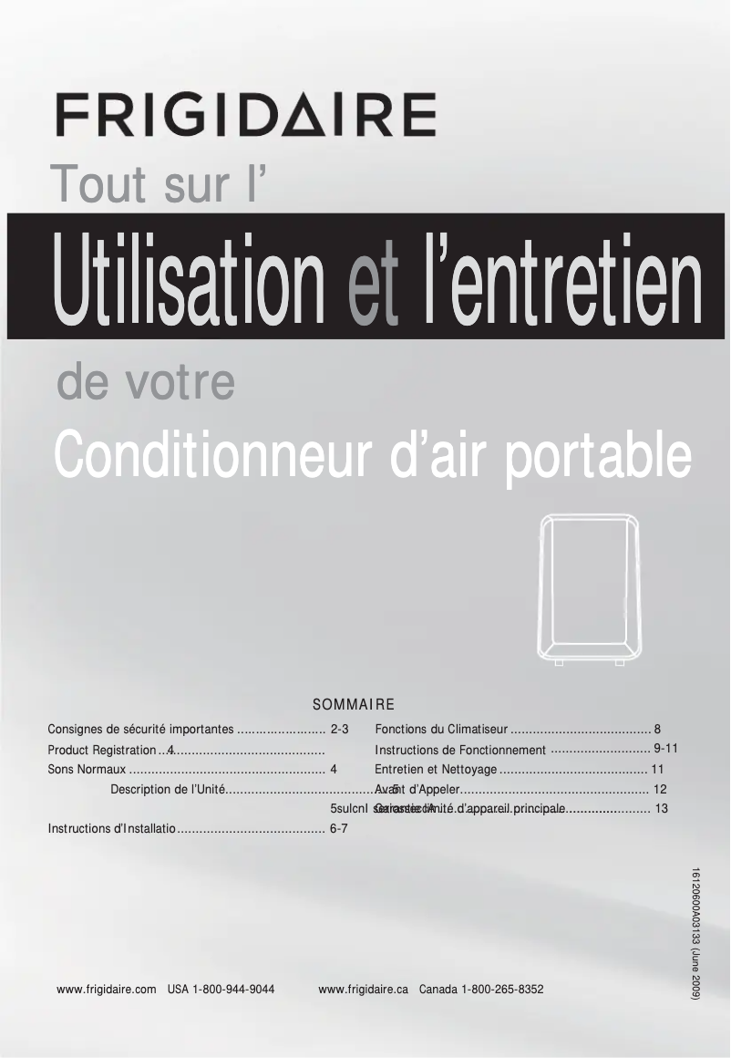 Image de la première page du manuel de l'appareil FFPH1422R1