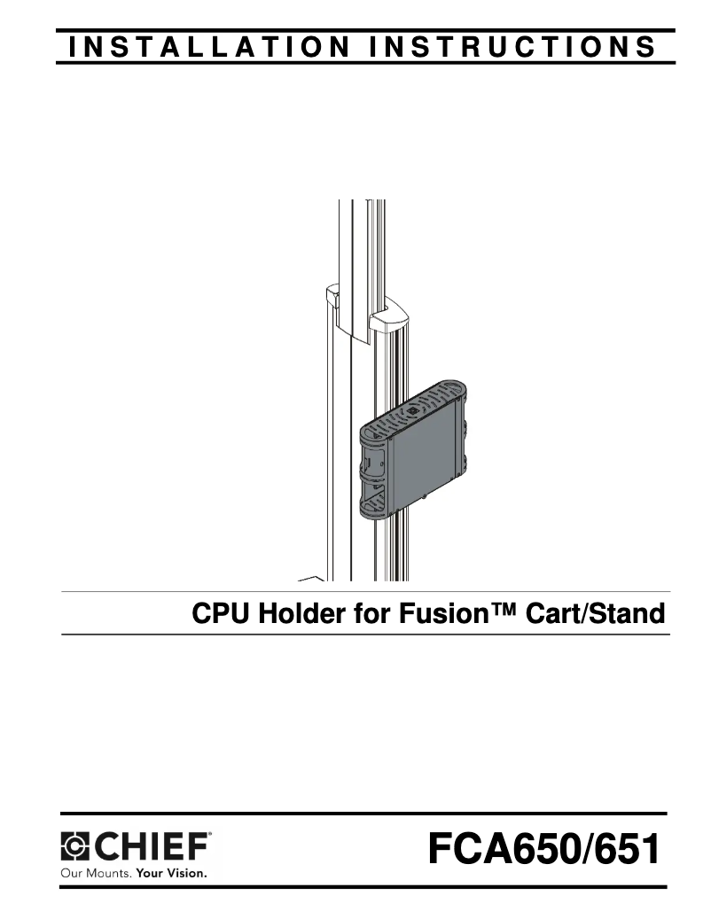 Page 1 de la notice Manuel utilisateur Chief FCA650S