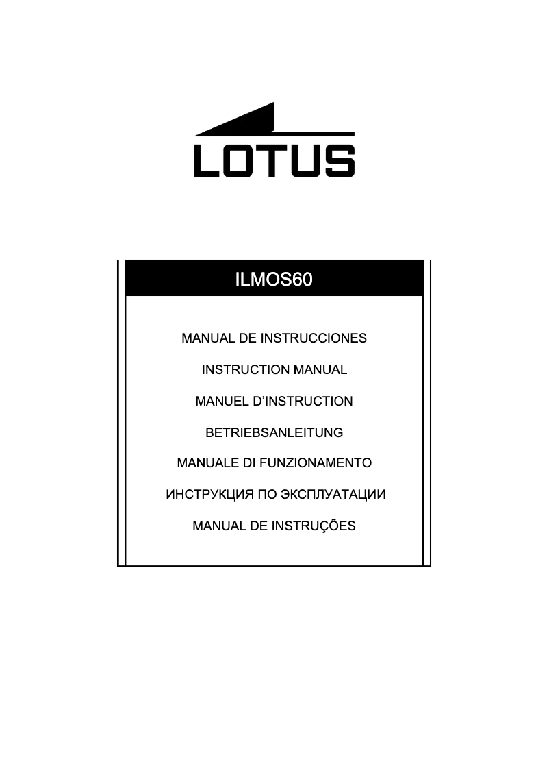 Page 1 de la notice Manuel utilisateur Lotus 15018