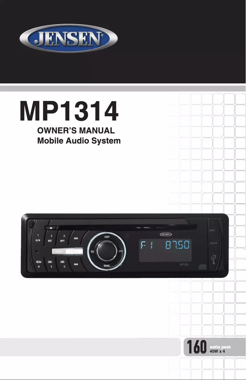 Image de la première page du manuel de l'appareil MP1314