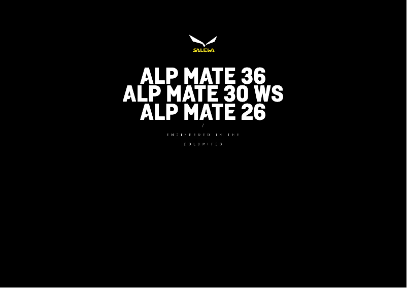 Page 1 de la notice Manuel utilisateur Salewa Alp Mate 30 WS