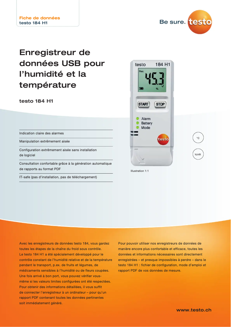 Image de la première page du manuel de l'appareil 184 H1