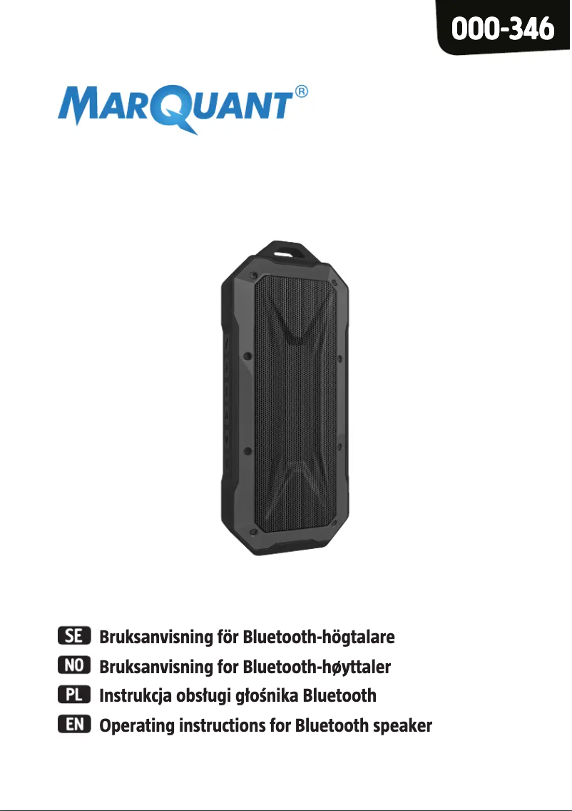 Page n°1 - Manuel utilisateur Marquant 000-346