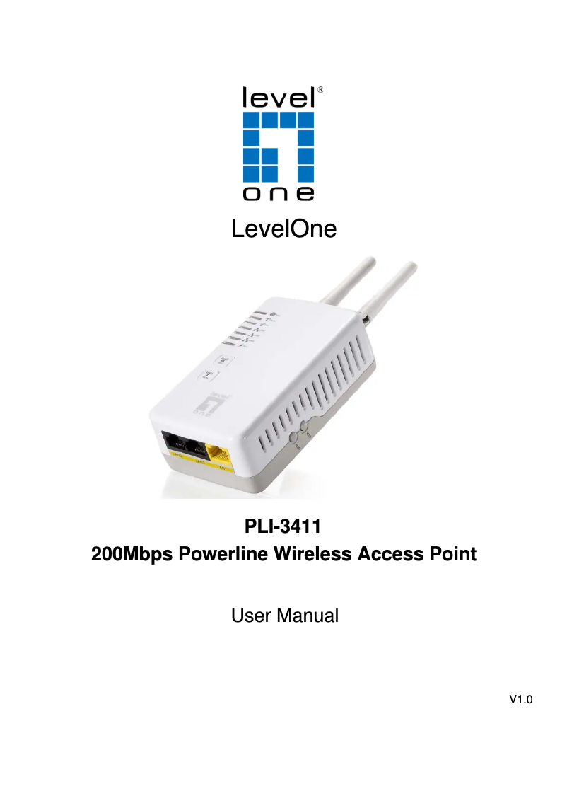 Page n°1 - Manuel utilisateur LevelOne PLI-3411