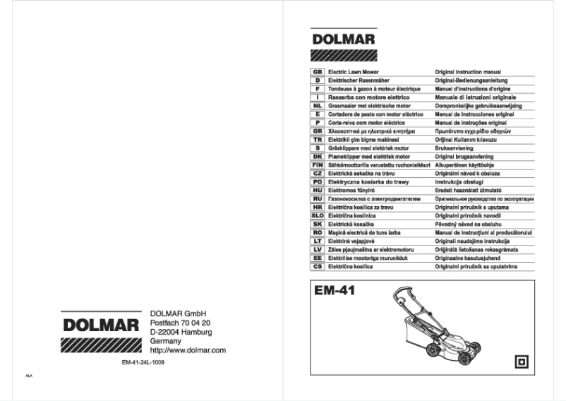 Página 1 del manual Manual de usuario Dolmar EM-41