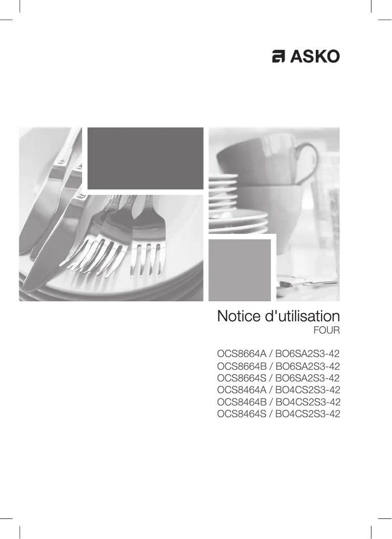 Page 1 de la notice Manuel utilisateur Asko OCS8664S