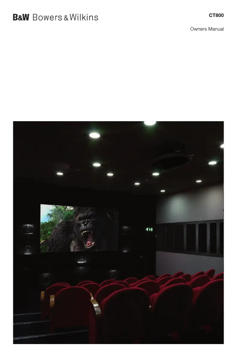 Página 1 del manual Manual de usuario Bowers & Wilkins CT 8SW