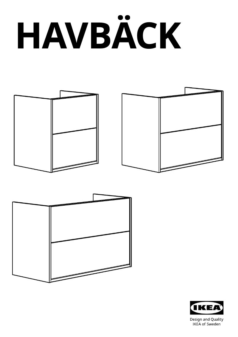 Image de la première page du manuel de l'appareil HAVBÄCK 505.350.66