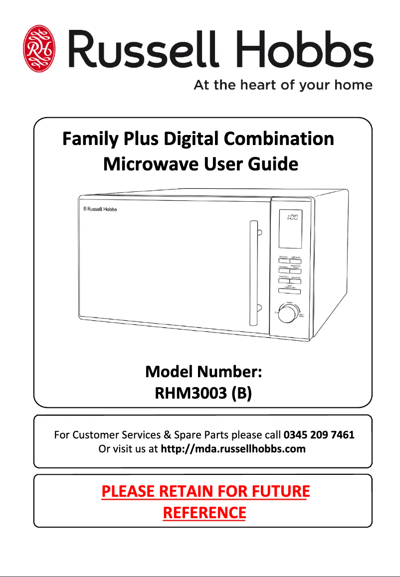 Page n°1 - Manuel utilisateur Russell Hobbs RHM3003B