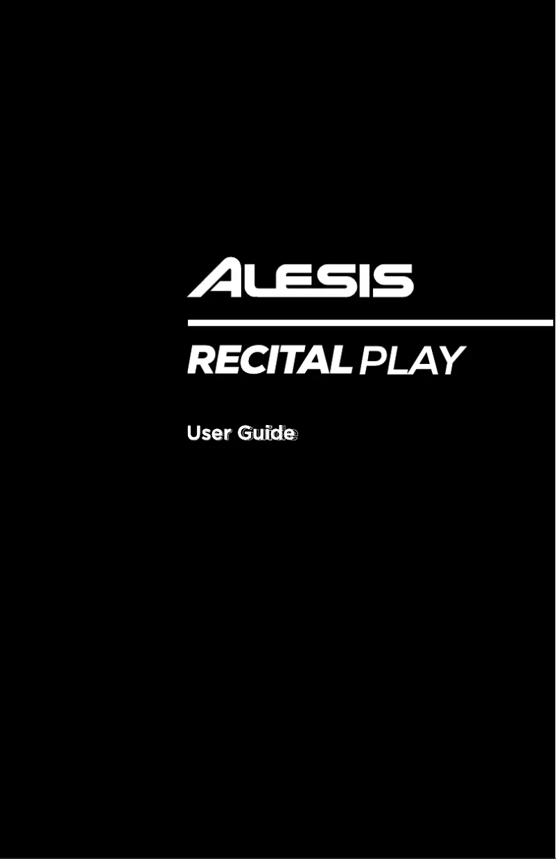 Page 1 de la notice Manuel utilisateur Alesis Recital Play