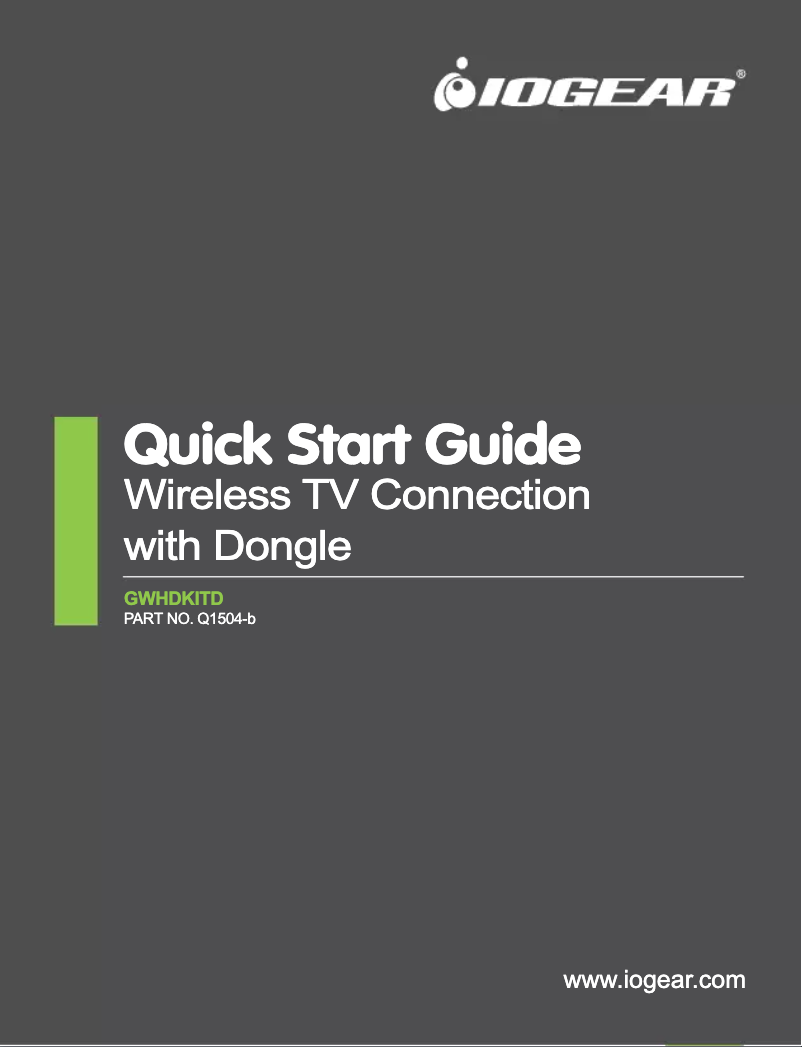 Image de la première page du manuel de l'appareil GWHDKITD