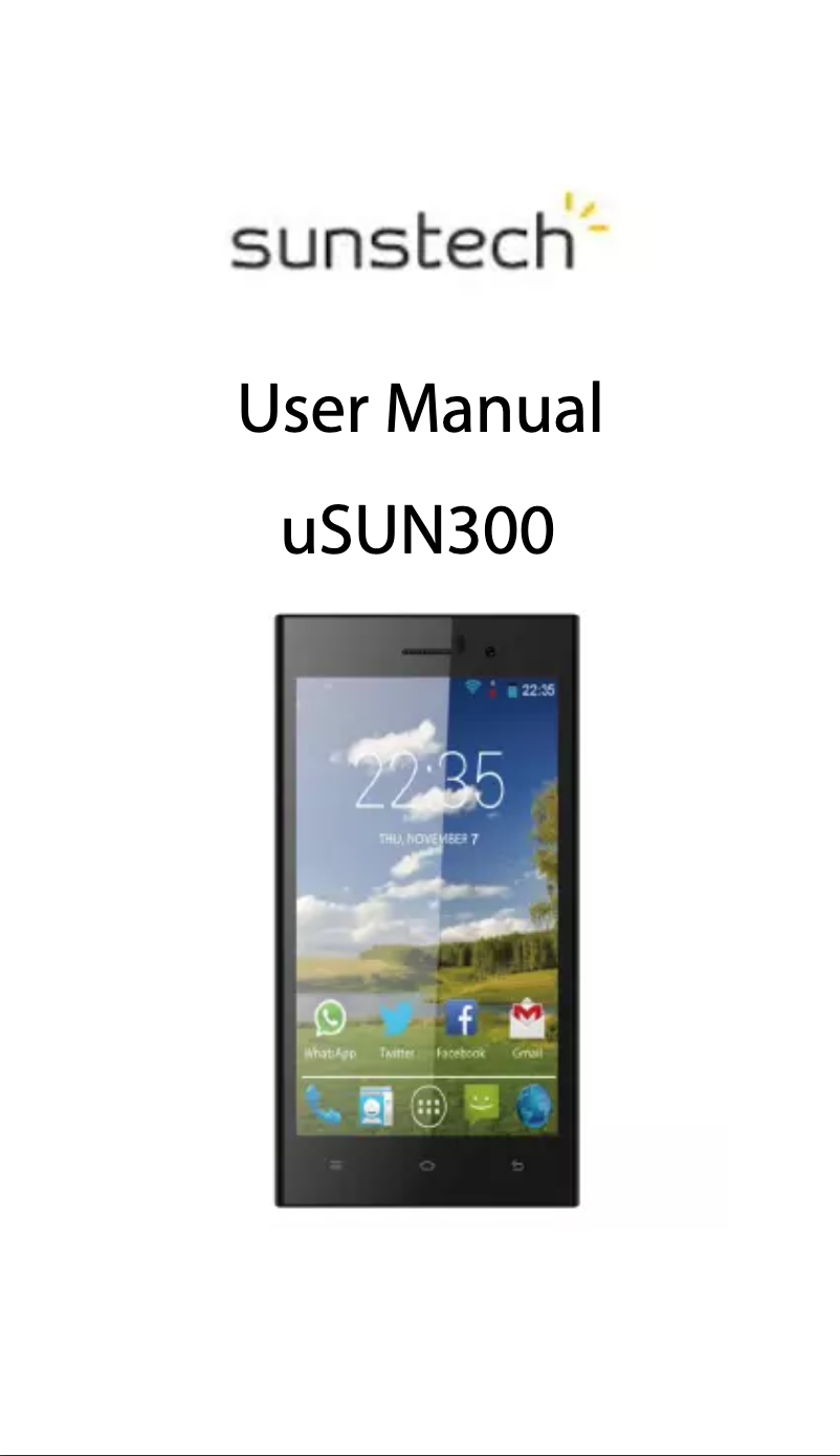 Image de la première page du manuel de l'appareil uSUN300
